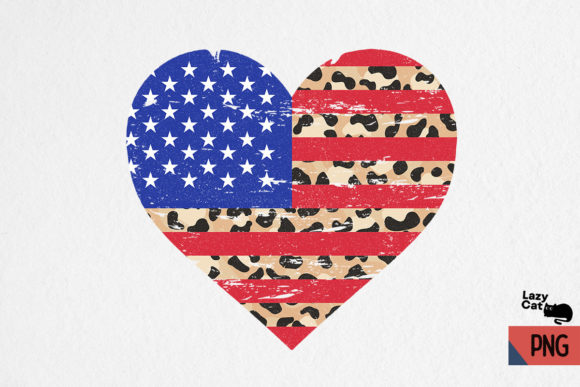 American Flag Heart Embroidery Design