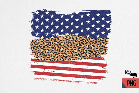 American Flag Leopard Sublimation