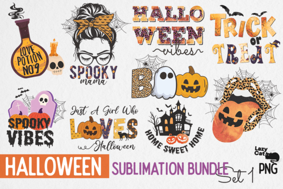 Halloween Clipart Sublimation Bundle