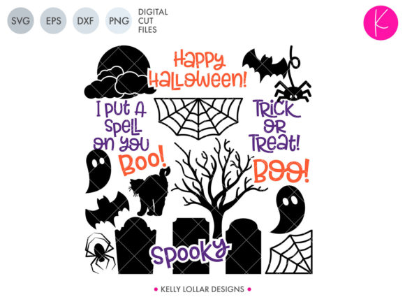 Halloween Elements and Quotes Bundle