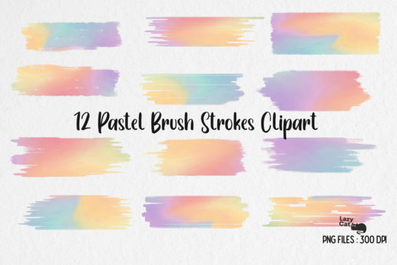 Pastel Brush Strokes Clipart