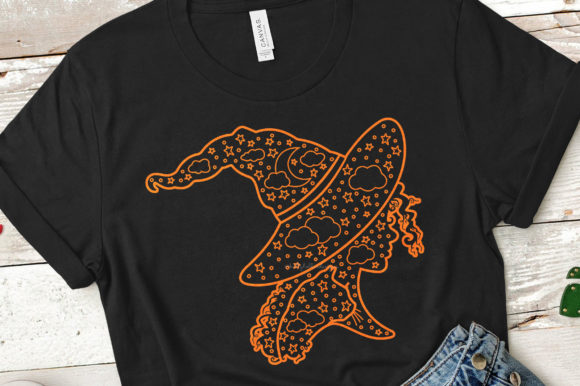Starry Witch Silhouette