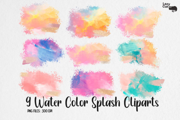 Watercolor Splash Cliparts Review